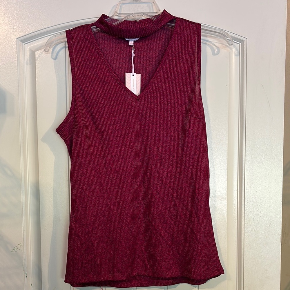 Candie’s Plum Fitted Sleeveless Tank Top